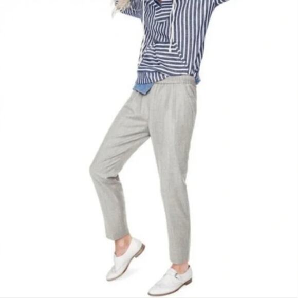 J.Crew Women's Harlow Elastic Waistband Pull On Pants Light Gray Size 6 - Picture 1 of 10